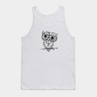 Owl Hipster Tank Top